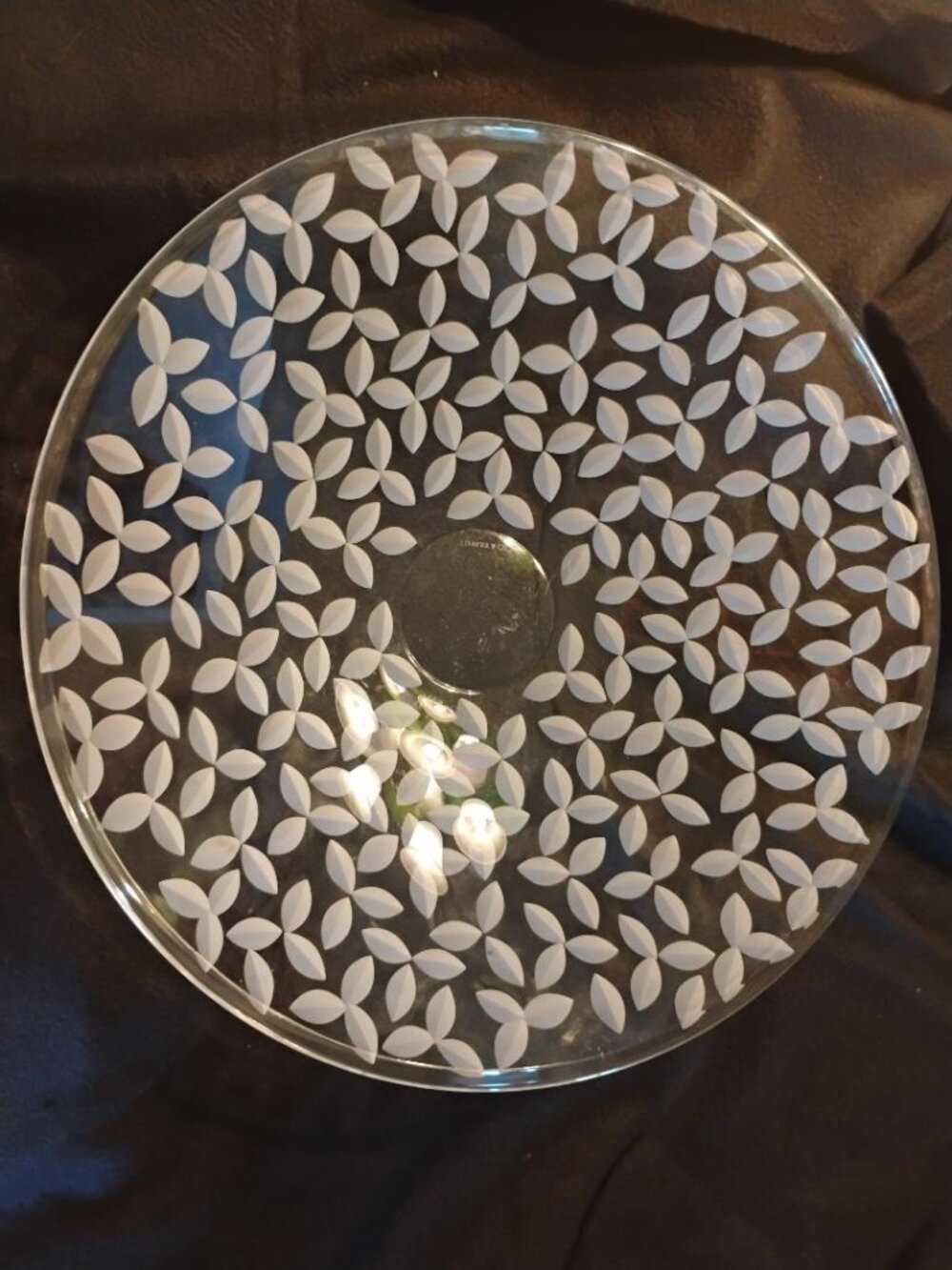 Tiffany crystal centerpiece bowl